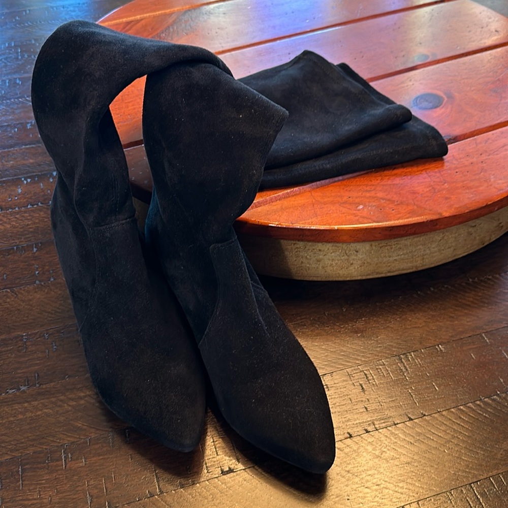 Thigh High Black Suede Boots